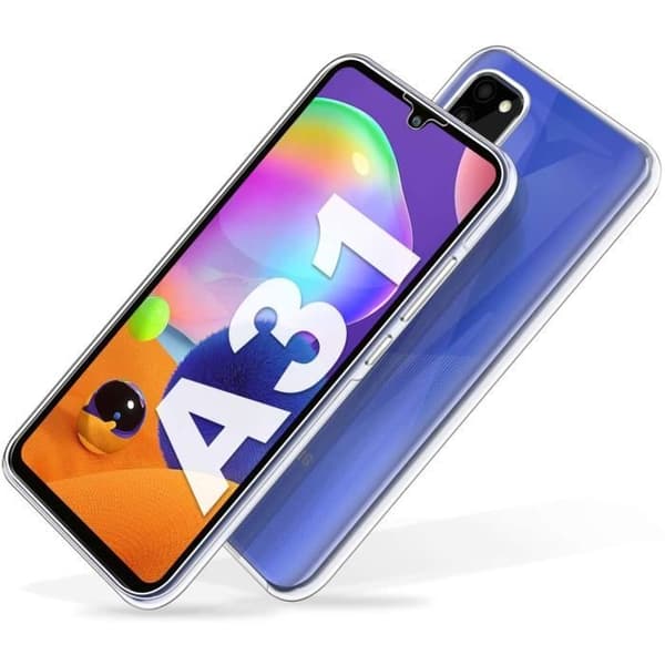 Coque för Samsung Galaxy A31 - Skydd Gel TPU Silikon Hel Transparent 2 Delar Framsidan Baksidan Passande Phonillico®
