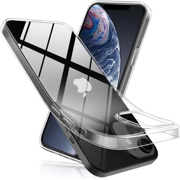 Skal för iPhone 12 (6,1") - Silikongel TPU Transparent Ultratunt Mjukt Skydd Phonillico®