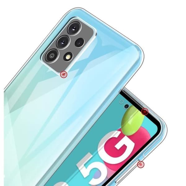 Coque för Samsung A52 4G / A52 5G / A52s 5G - Hölster Etui Silikon Hel Transparent 2 Delar Fram Bak Phonillico®