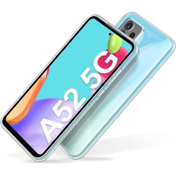 Coque för Samsung A52 4G / A52 5G / A52s 5G - Hölster Etui Silikon Hel Transparent 2 Delar Fram Bak Phonillico®