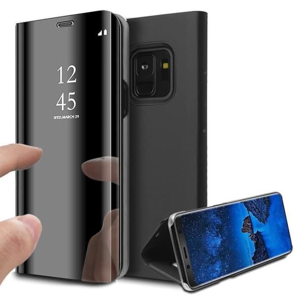 Svart spegelflipfodral till Samsung Galaxy S20 PLUS - Clear View Protective Cover Phonillico®