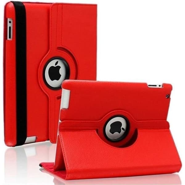 Coque Rotativ 360 Röd för Apple iPad AIR 1 / AIR 2 - Fodral Etui Skydd Elastisk Stängning Phonillico®