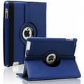 Miniatyrbild 1 av 3: Mörkblått 360 roterande fodral för Apple IPAD 4 - IPAD 3 - IPAD 2 - Skyddande fodral med elastisk stängning Phonillico®