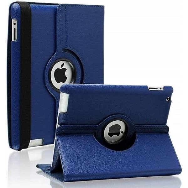 Coque Rotativ 360 Mörkblå för Apple iPad AIR 1 / AIR 2 - Fodral Etui Skydd Elastisk Stängning Phonillico®