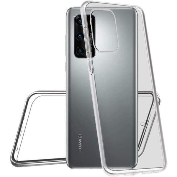 Coque för Huawei P40 PRO - Skydd Gel TPU Silikon Komplett Transparent Två Delar Fram Bak Infällbar Phonillico®