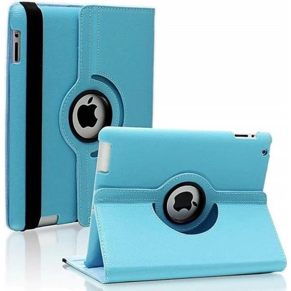 Coque Rotativa 360 Blå Ljus för Apple iPad 6:e - 5:e generationen - Fodral Etui Skydd Med Elastisk Stängning Phonillico®
