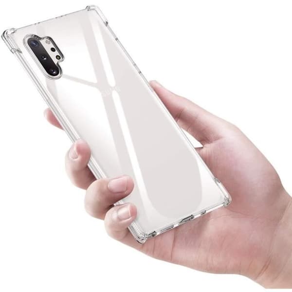 Transparent silikonskal med stötsäkert mönster till Samsung Galaxy NOTE 10 PLUS Phonillico®