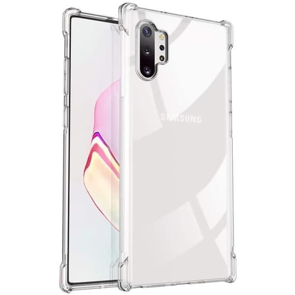 Transparent silikonskal med stötsäkert mönster till Samsung Galaxy NOTE 10 PLUS Phonillico®