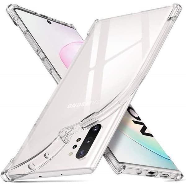 Transparent silikonskal med stötsäkert mönster till Samsung Galaxy NOTE 10 PLUS Phonillico®
