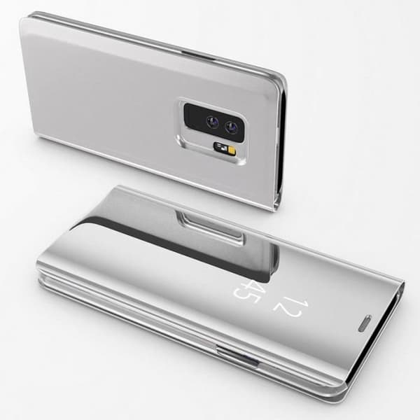 Silverfärgat spegelflipfodral till Samsung Galaxy A71 - Clear View Protective Cover Phonillico®