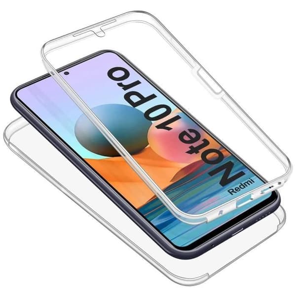 Coque för Xiaomi REDMI NOTE 10 PRO - Hölster Silikon Heltransparent 2 Delar Framsidan Baksidan Pluggbar Phonillico®