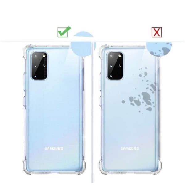 Transparent silikon stötsäkert fodral till Samsung Galaxy S20 Phonillico®
