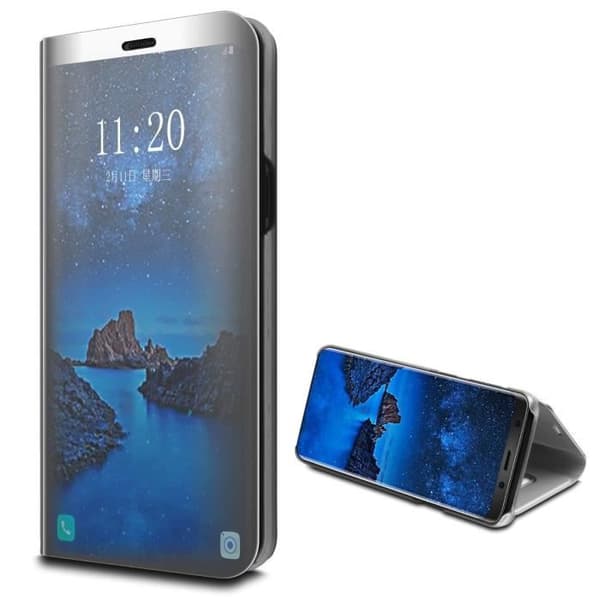 Silverfärgat spegelflipfodral till Samsung Galaxy S20 - Clear View Protective Cover Phonillico®