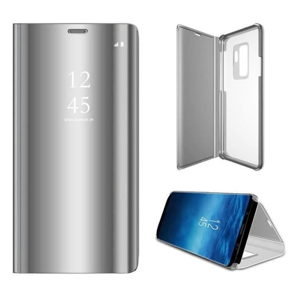 Silverfärgat spegelflipfodral till Samsung Galaxy S20 - Clear View Protective Cover Phonillico®