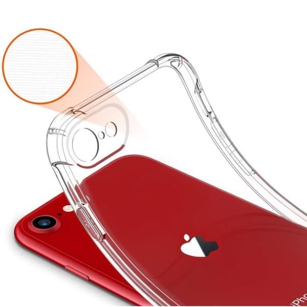Transparent silikon stötsäkert fodral för iPhone SE 2020 Phonillico®