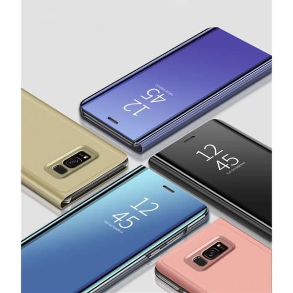 Coque Rabat Spegel Blå för Samsung Galaxy S20 - Coque Housse Etui Case Skydd Clear View Phonillico®