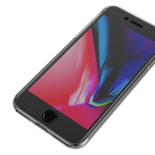 Coque för iPhone SE 2020 - Hölster Etui Gel TPU Silikon Hel Transparent Två Delar Framme Baksidan Passar Phonillico®