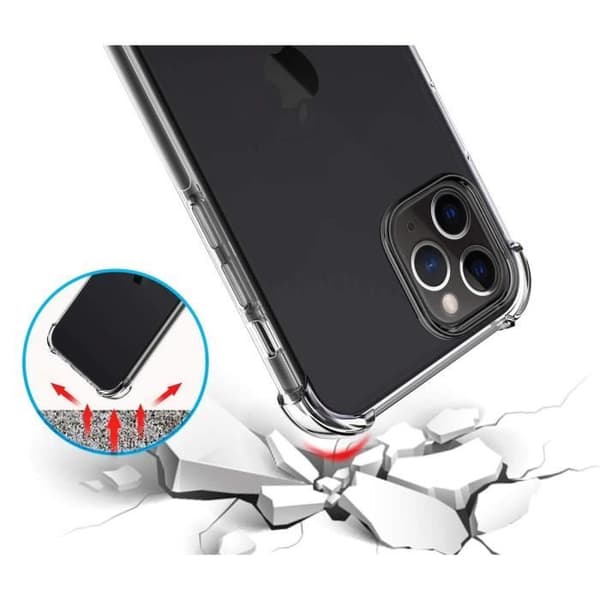 Stöttålig Transparent Silikon Case för iPhone 12 / iPhone 12 PRO (6,1") Phonillico®
