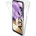 Miniatyrbild 1 av 4: Skal till Samsung A32 5G - Transparent silikonskal i hela kroppen, 2 fram- och bakdelar, sammankopplade Phonillico®