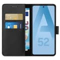 Miniatyrbild 2 av 4: Skal till Samsung A52 4G / A52 5G / A52s 5G - Svart Plånbok med Magnetisk Flik för Kortförvaring [Phonillico®]