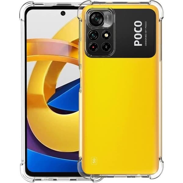 Coque för Xiaomi POCO M4 PRO 5G - Stötskyddande Transparent Silikon Phonillico®
