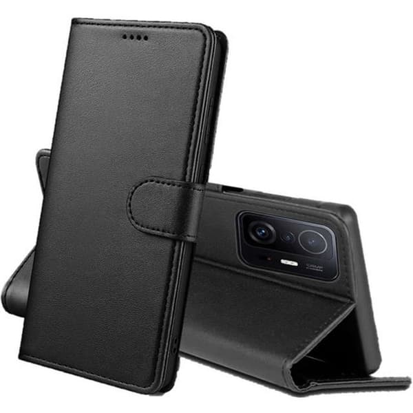 Fodral för Xiaomi 11T 5G - 11T PRO 5G - Svart Plånboksfodral Magnetiskt Vikbart Korthållare Phonillico®