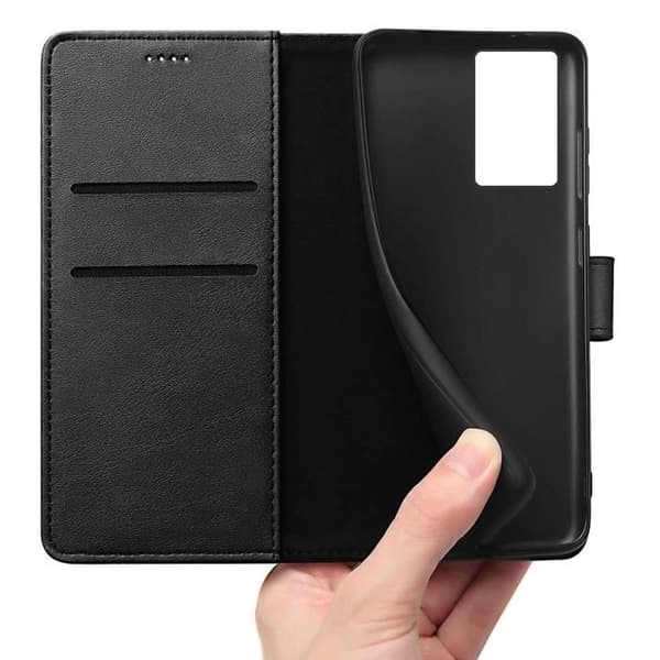 Coque för Xiaomi REDMI NOTE 10 PRO - Svart Plånbok med Magnetiskt Lock för Kortförvaring Phonillico®