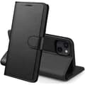 Miniatyrbild 1 av 4: Fodral för iPhone 13 MINI (5,4") - Svart plånboksfodral med lock, magnetspänne, kortförvaring Phonillico®