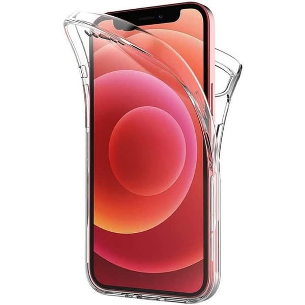 Fodral för iPhone 13 (6,1 tum) - 360 graders genomskinligt skal med 2 fram- och bakdelar, sammankopplade Phonillico®
