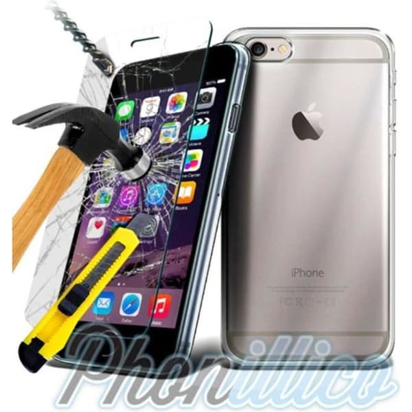 Coque TPU + Filmsglas Kompatibel med Apple iPhone 8 PLUS - Phonillico®