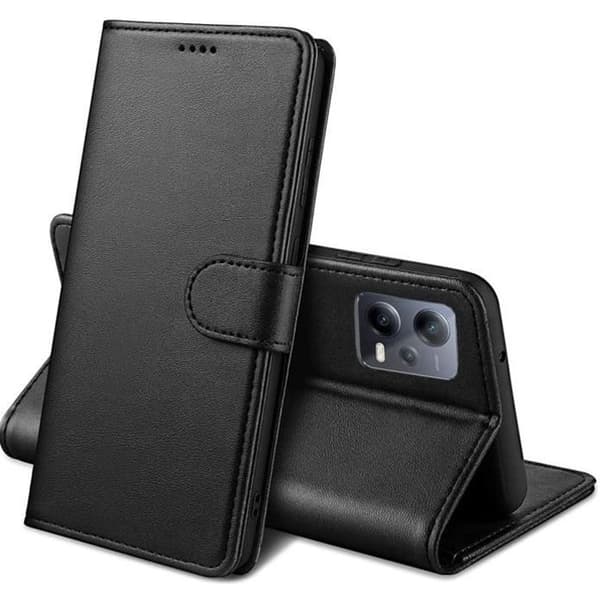 Coque för Xiaomi Redmi Note 12 PRO PLUS 5G - Redmi Note 12 PRO+ 5G - Plånbok Svart Lock Magnetisk Phonillico®