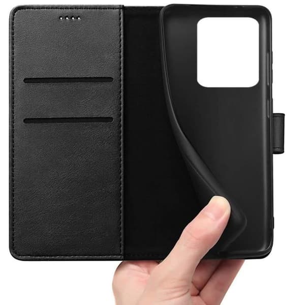 Coque för Xiaomi Redmi 12C - Plånbok Svart Med Flik Magnetisk Kort Förvaring Phonillico®