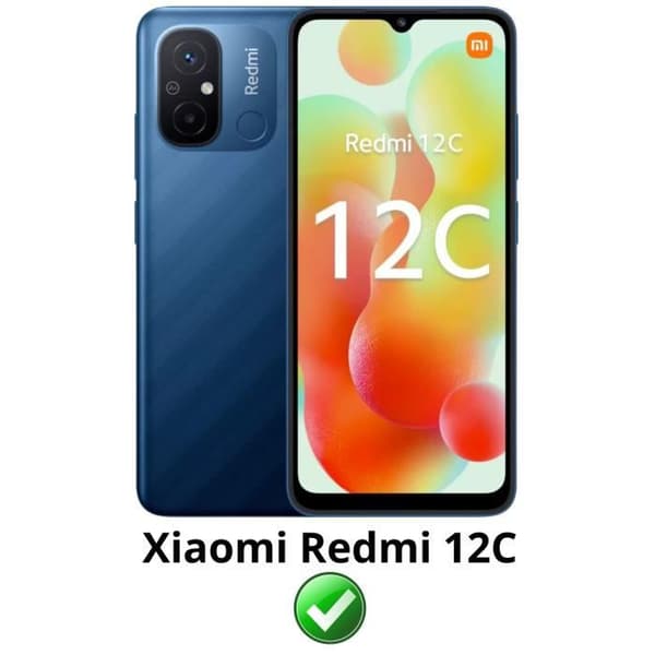 Coque för Xiaomi Redmi 12C - Plånbok Svart Med Flik Magnetisk Kort Förvaring Phonillico®