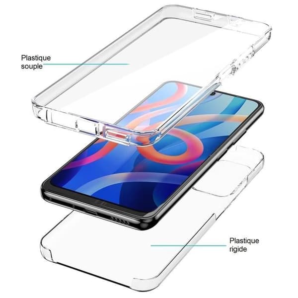 Fodral för Xiaomi Redmi Note 12 PRO PLUS 5G - Redmi Note 12 PRO+ 5G - 360 graders transparent fodral med 2 fram- och bakdelar Phonillico®