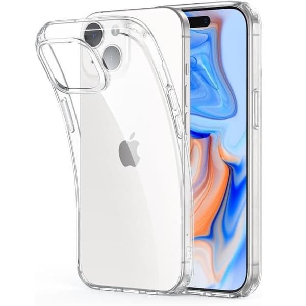 Transparent Skal för iPhone 15 - Ultra Tunn Flexibel TPU Skydd Phonillico®