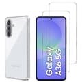Miniatyrbild 1 av 6: Skydd och skärmskydd - Phonillico® - Samsung Galaxy A36 5G - Flexibel - Transparent - 2 Härdat glas