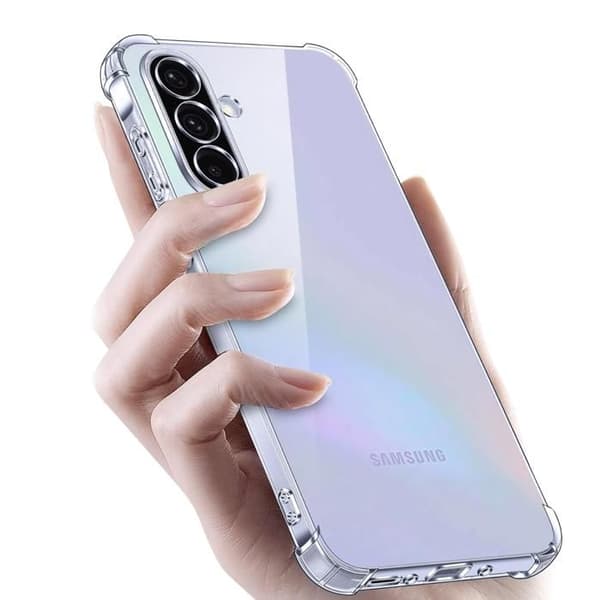 Stötsäker skal - Phonillico® - Samsung Galaxy A36 5G - Flexibel - Transparent - 2 Härdat glas