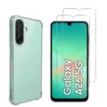 Miniatyrbild 1 av 6: Stötstålig skal - Phonillico® - Samsung Galaxy A26 5G - Flexibel - Transparent - 2 Härdat glas