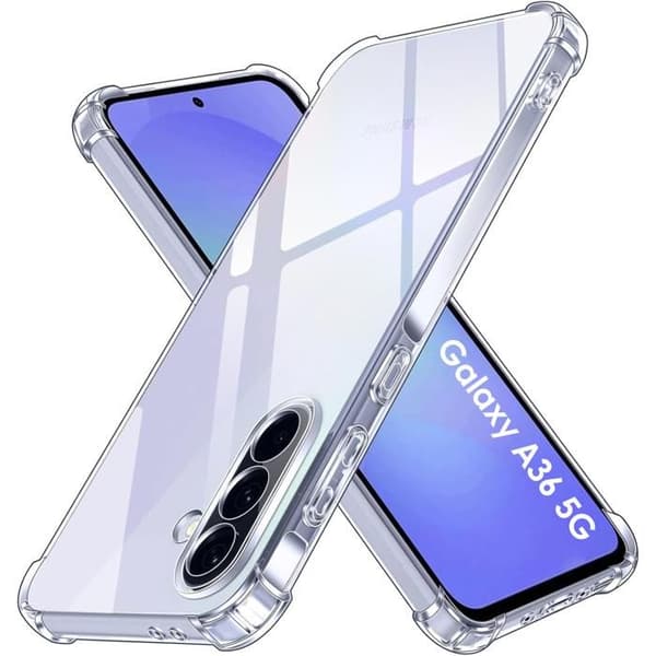 Skydd för Samsung Galaxy A36 5G - Phonillico® - Stötresistent - Flexibel - Transparent - Slät