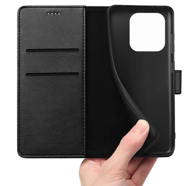 Coque för Honor 200 Smart 5G - Phonillico® - Svart Plånbok - Semi-rigid - Lädereffekt - Magnetisk