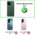 Miniatyrbild 2 av 5: Coque för Honor 200 Smart 5G - Phonillico® - Svart Plånbok - Semi-rigid - Lädereffekt - Magnetisk