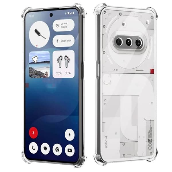 Skydd för Nothing Phone 3a - Phonillico® - Stötbeständig - Mjuk - Transparent - Slät