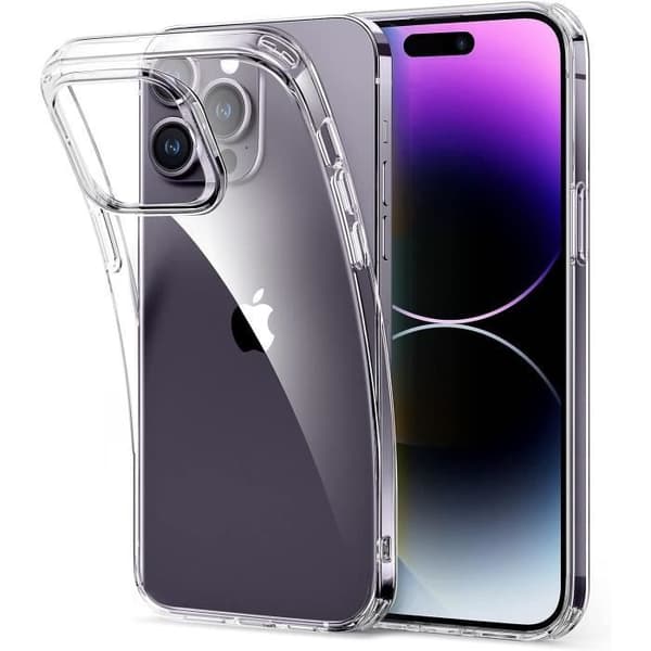 Skal till iPhone 15 PRO - Silikongel TPU Transparent Skydd Mjukt Ultratunt Phonillico®