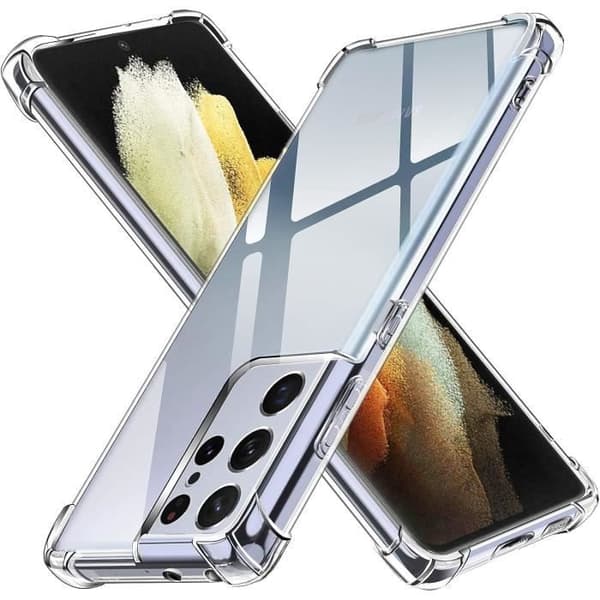 Skal till Samsung Galaxy S21 Ultra - Stötsäkert, skyddande, mjukt silikon, transparent Phonillico®