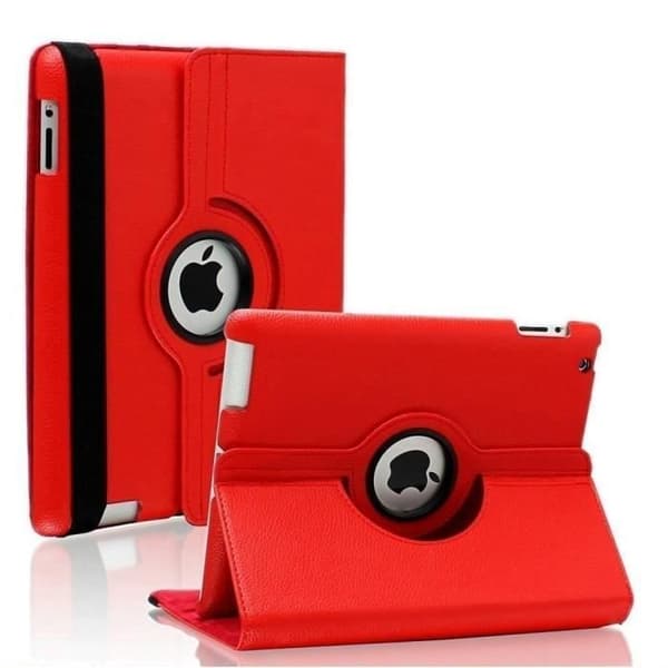 Rött 360 roterande fodral kompatibelt med Apple iPad Air 1 Air 2 - Phonillico®