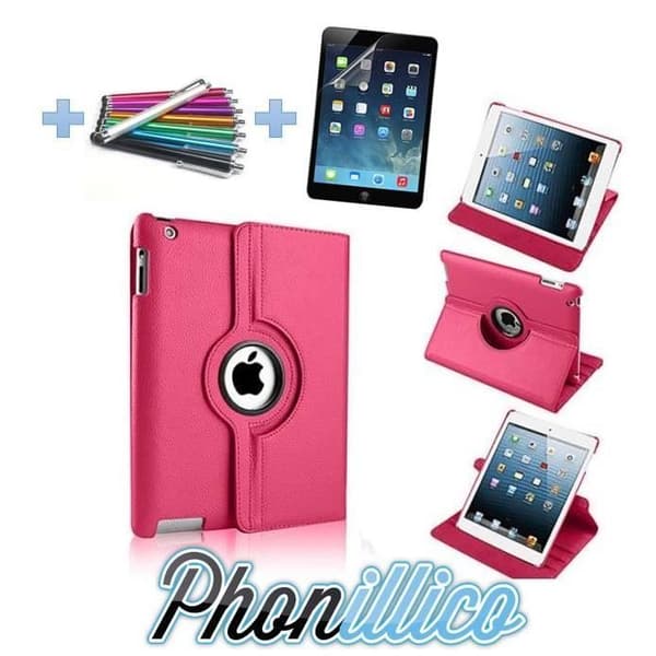 Coque Rose + Film + Stylet kompatibel med Apple iPad Mini 1 2 3