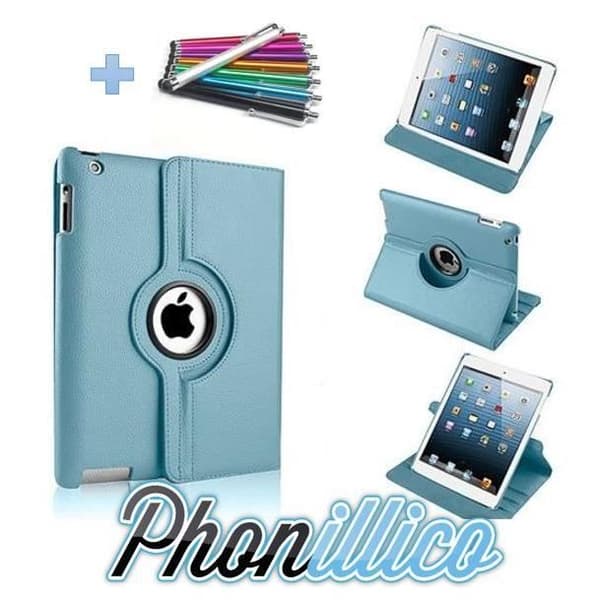 Himmelsblått fodral + stylus kompatibelt med Apple iPad Air 1 / Air 2 Phonillico®