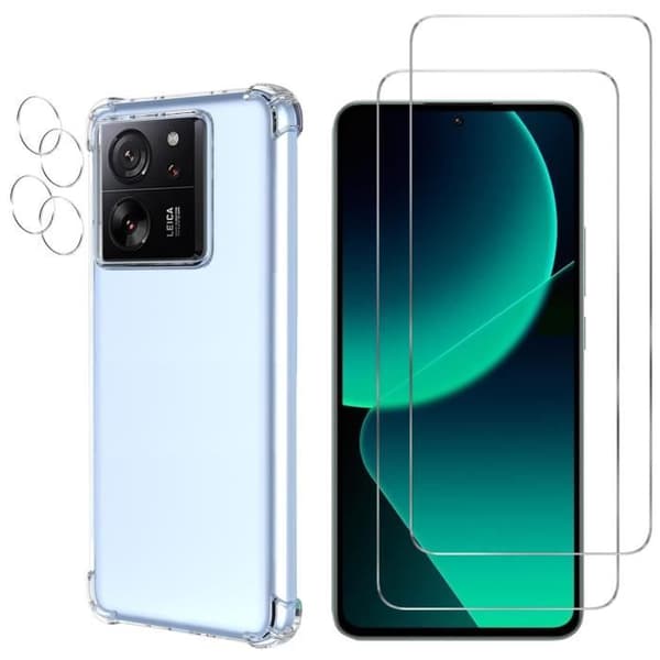 Stötsäker skal för Xiaomi 13T - 13T PRO och härdat glassfilm för skärm och kamera Phonillico®