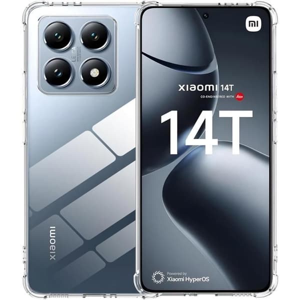 Fodral - Phonillico® - Xiaomi 14T - Stötsäker - Flexibel - Transparent
