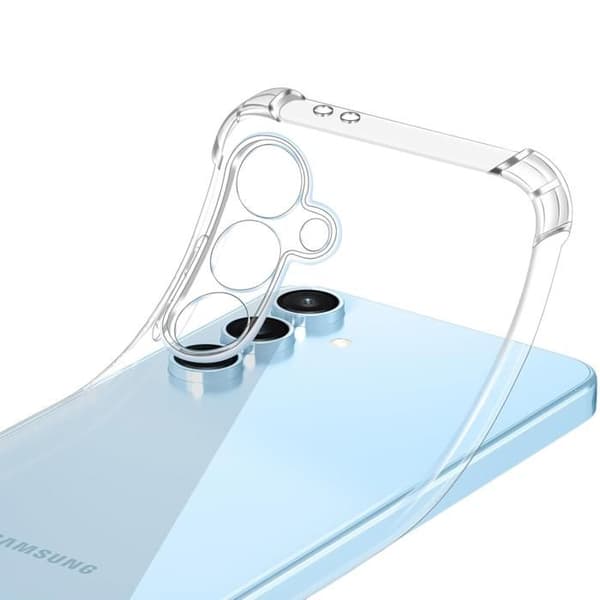 Skydd för Samsung Galaxy S24 FE - Phonillico® - Stötabsorberande - Mjuk - Transparent - Slät